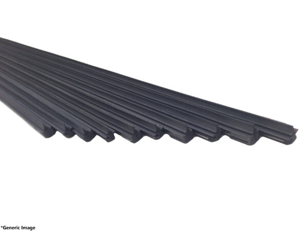 Generic Image of a set of wiper blade refills. Range from 6mm, 8mm, 8.5mm, 10mm with length ranging of 24", 26", 28"